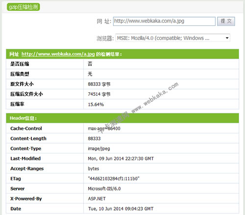 jpg圖片使用gzip壓縮效果不明顯