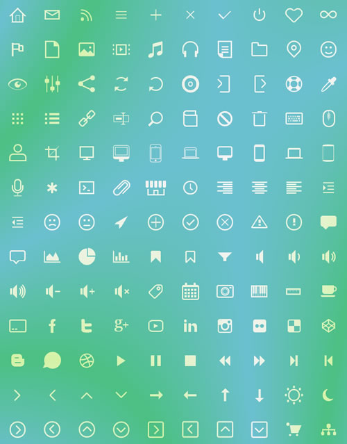 130個純CSS3圖標(CSS icons)